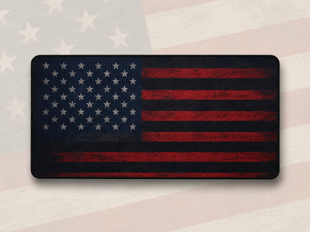 Liberty Worn — Distressed American Flag Desk Mat