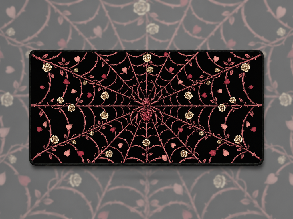Widow's Web — Gothic Spider Desk Mat