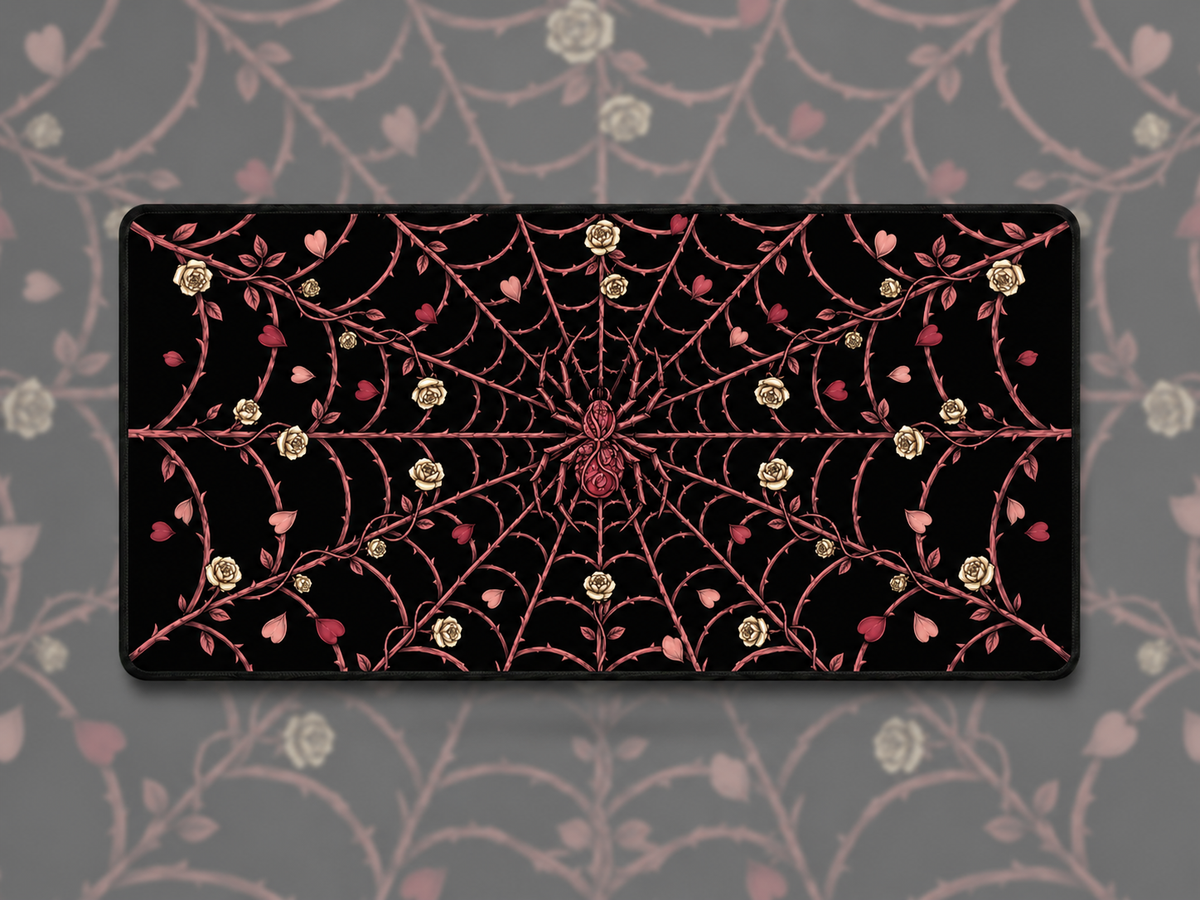 Widow's Web — Gothic Spider Desk Mat