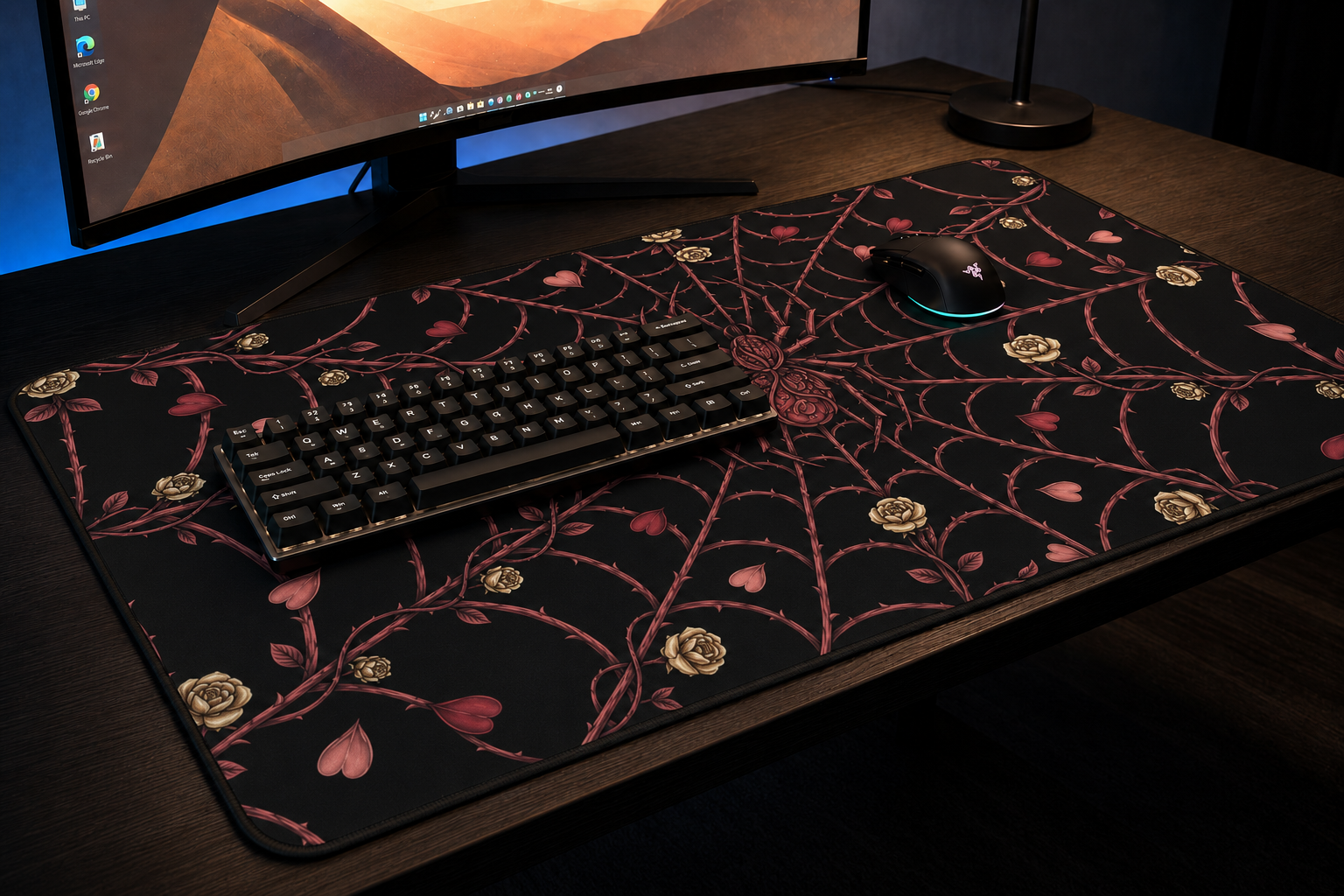Widow's Web — Gothic Spider Desk Mat