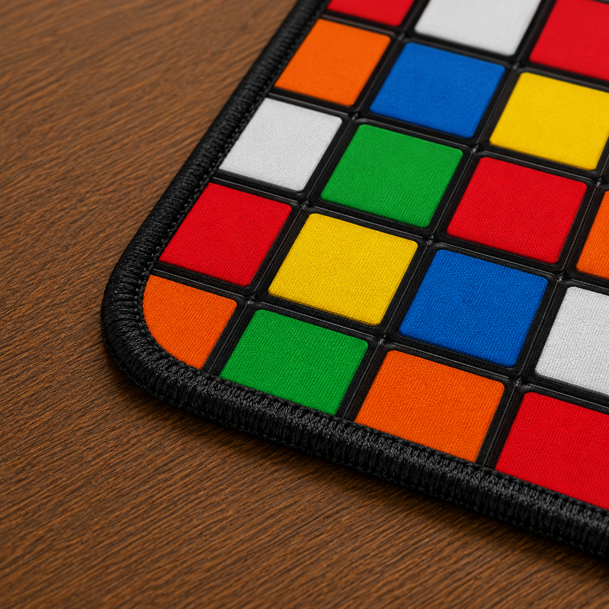 Color Scramble — Puzzle Cube Desk Mat