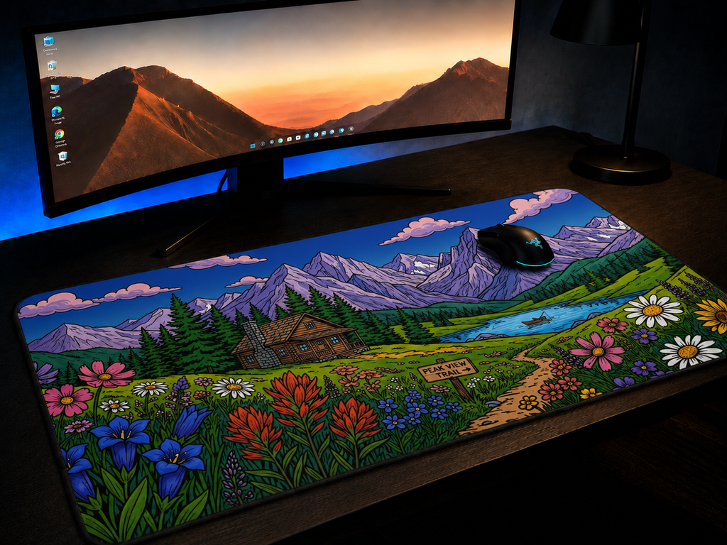 Peak View — Mountain Trail Desk Mat