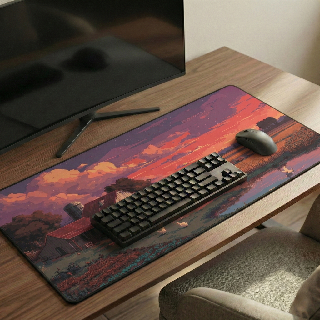 Golden Hour Farmstead Desk Mat