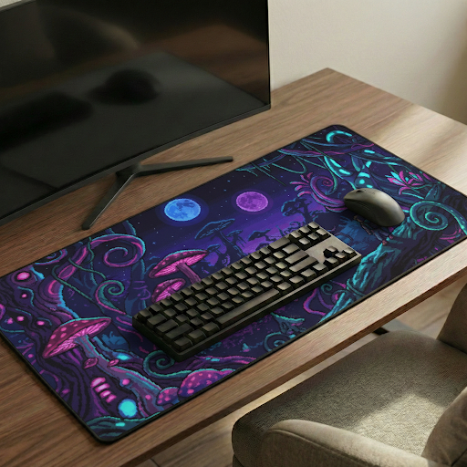 Neon Alien Jungle Desk Mat