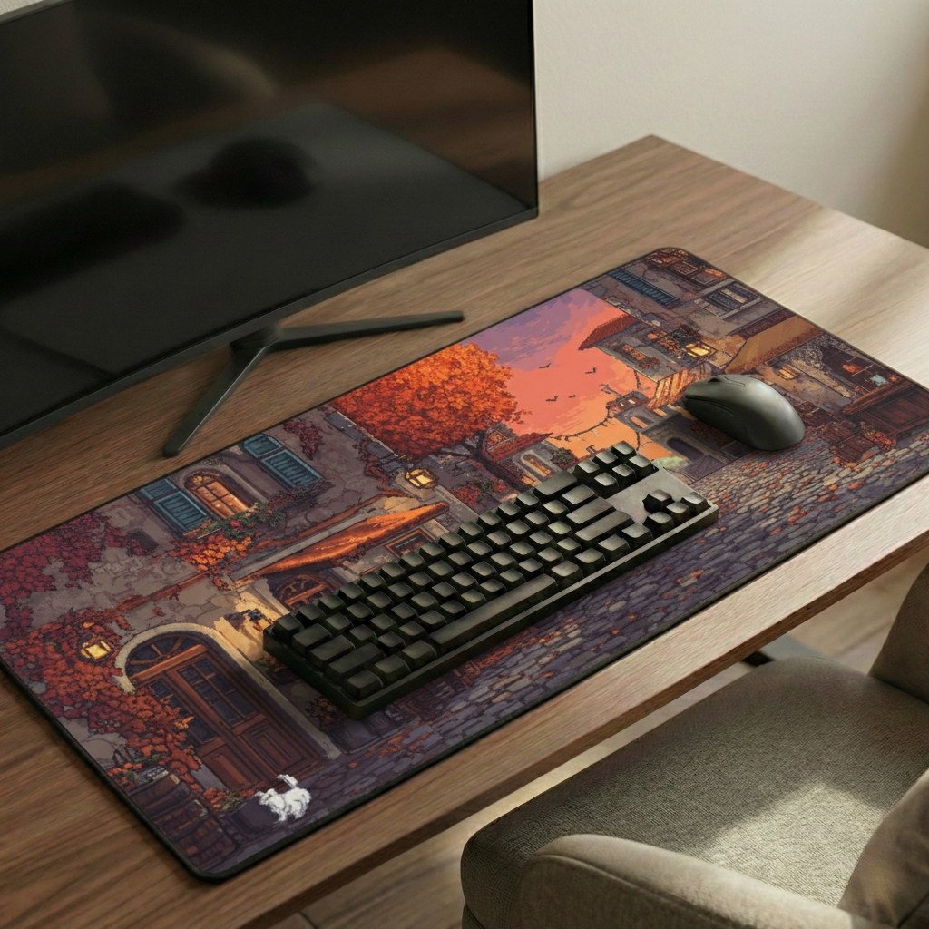 Autumn Market Street Desk Mat