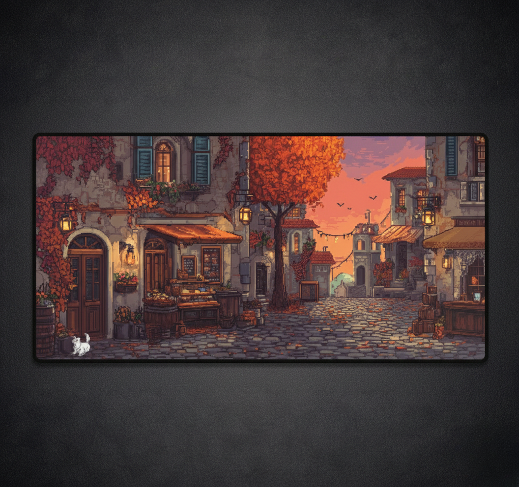 Autumn Market Street Desk Mat