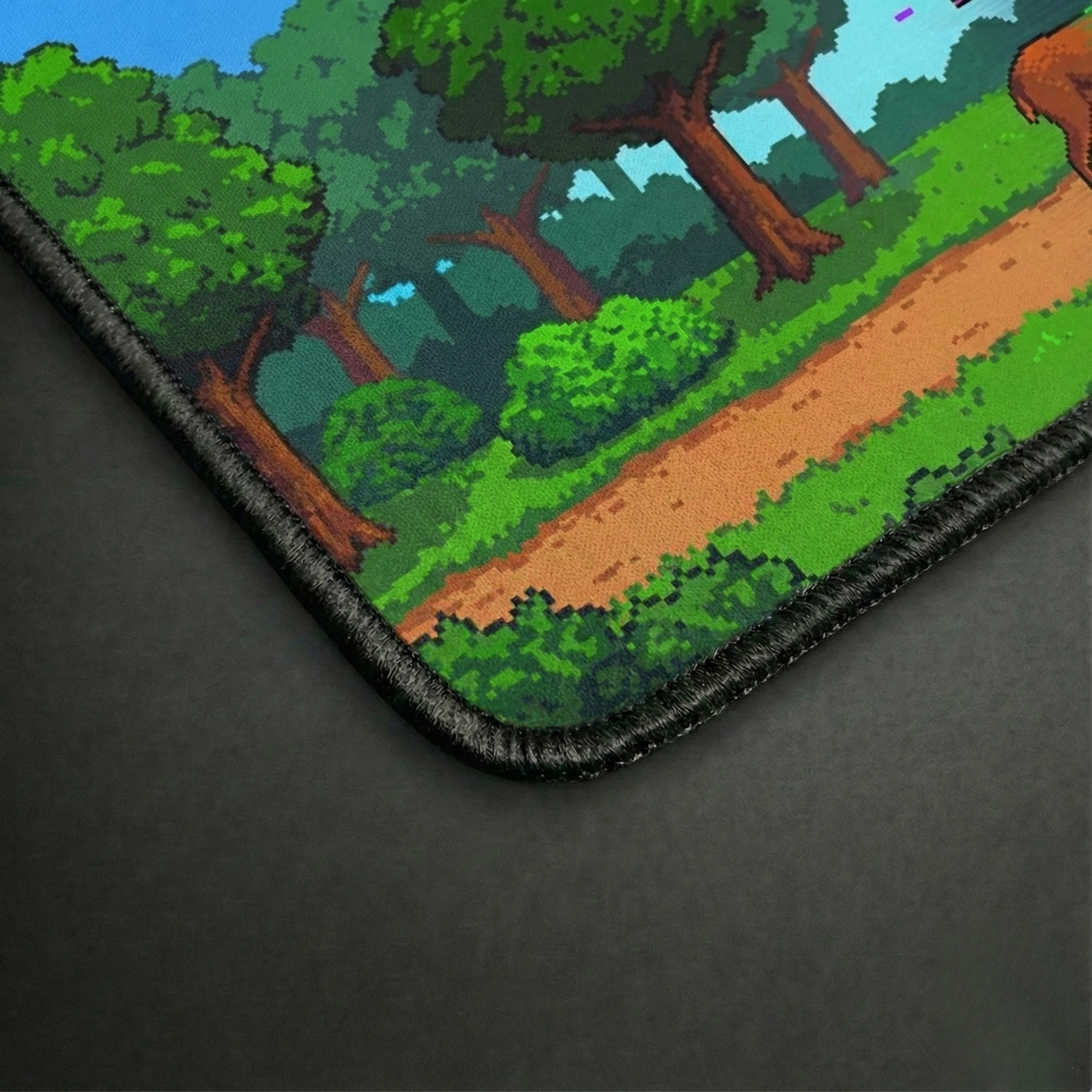 Glitch Forest Desk Mat