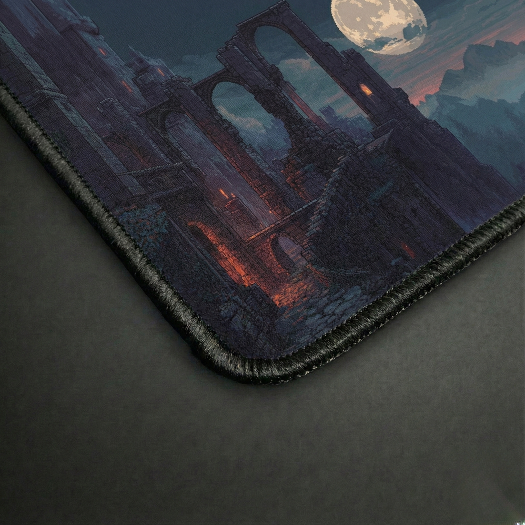 Moonlit Ruins Desk Mat