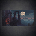Moonlit Ruins Desk Mat