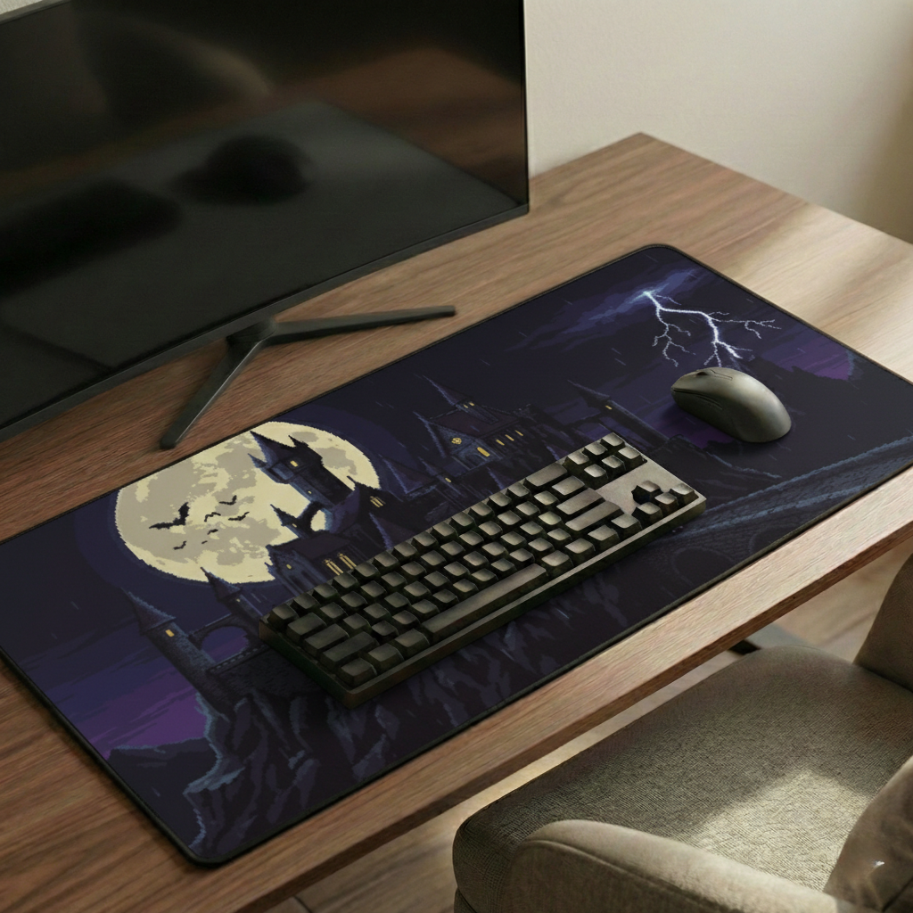 Moonlit Castle Desk Mat