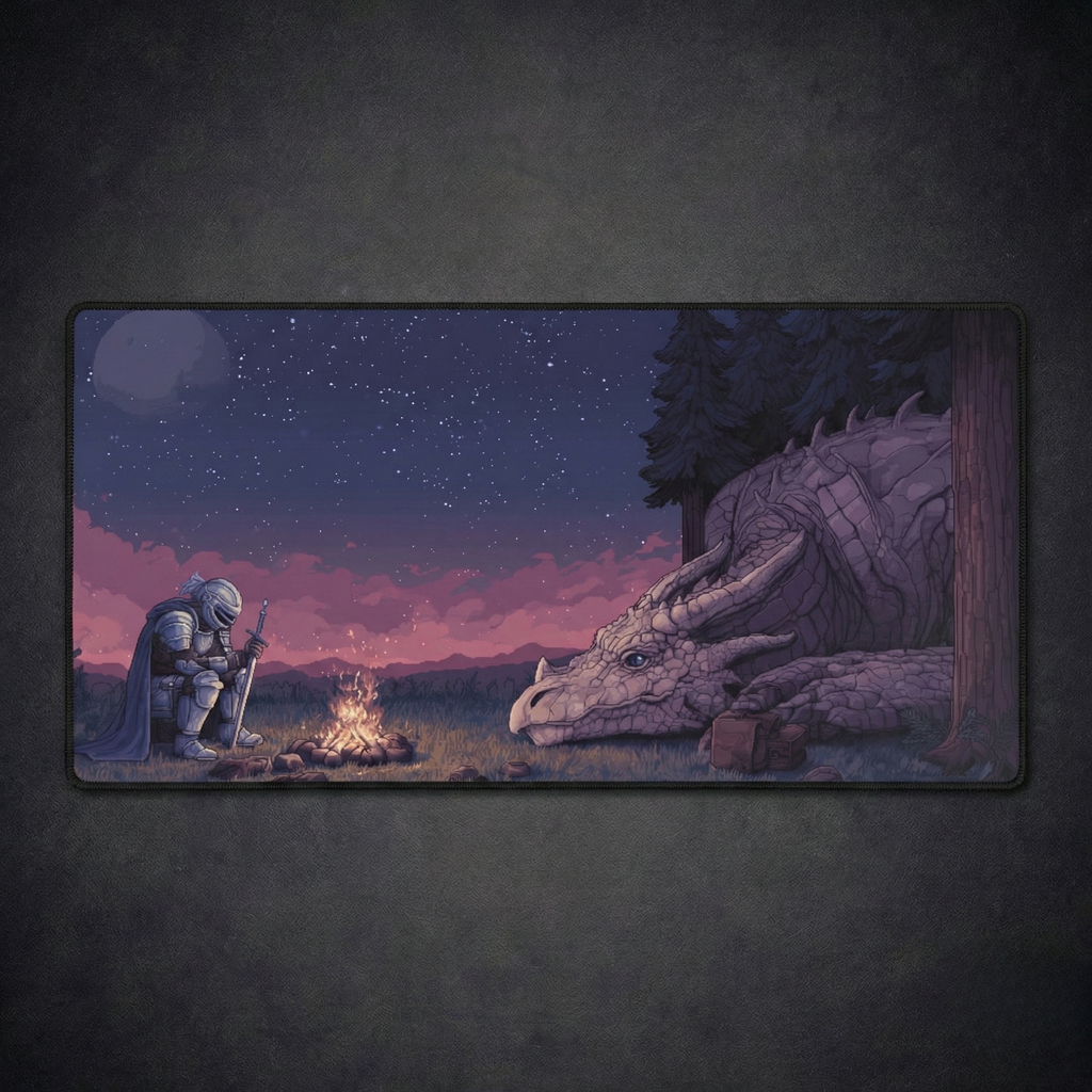 Dragon Campfire Desk Mat