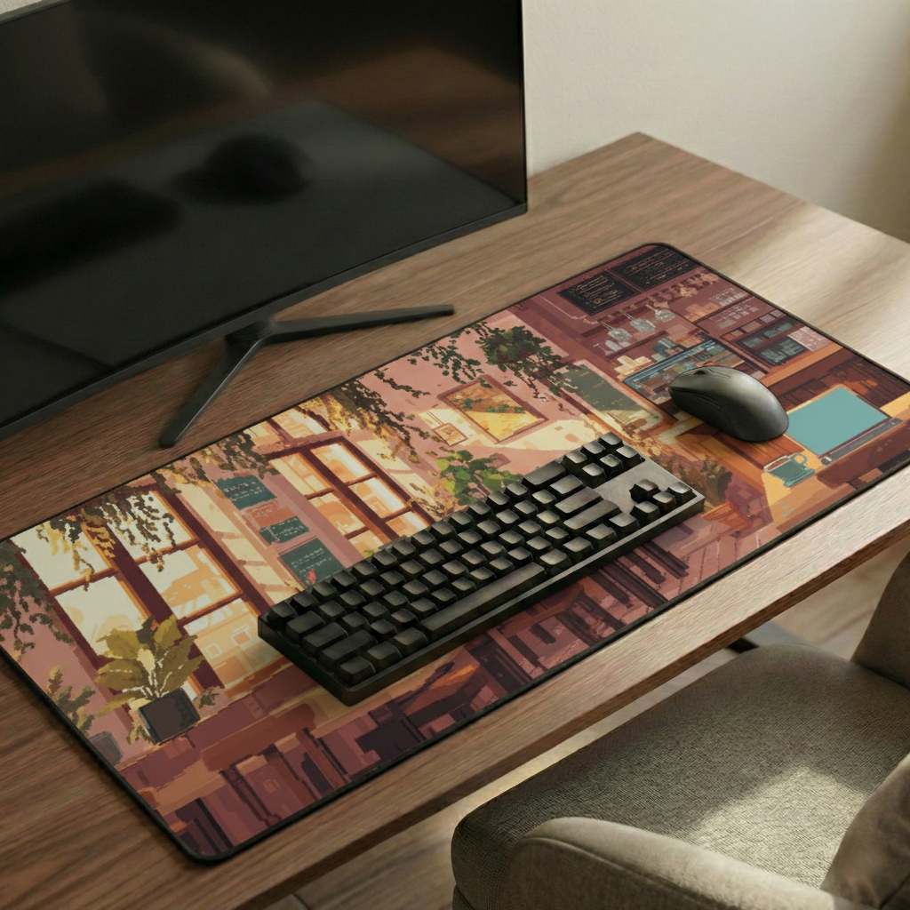 Sunlit Café Desk Mat