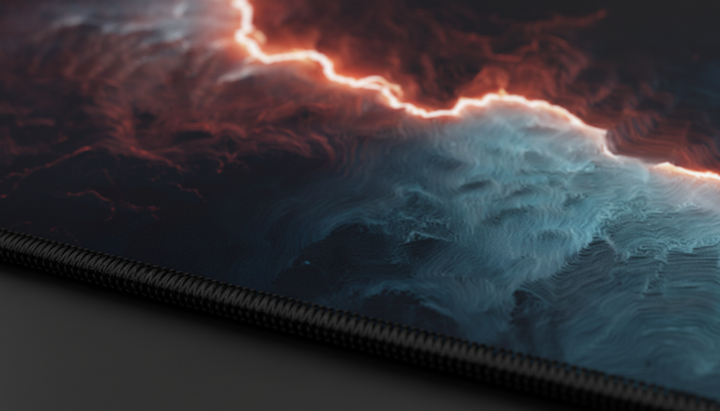 Storm Rift — Lightning Strike Desk Mat