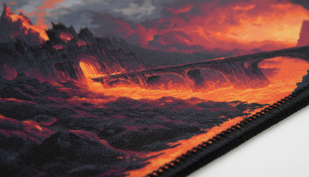 Molten Bridge — Volcanic Ruins Desk Mat