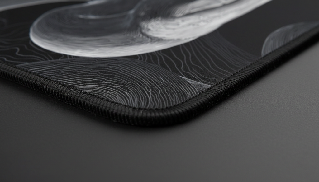 Serpent Coil — Monochrome Snake Desk Mat