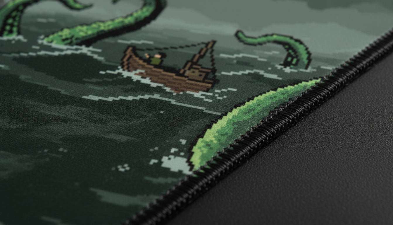 Kraken Bay — Sea Monster Pixel Desk Mat