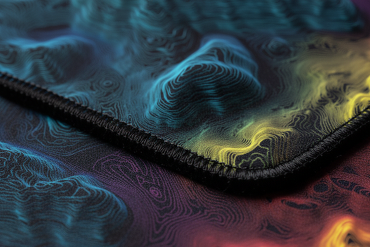 Neon Currents — Digital Flow Desk Mat