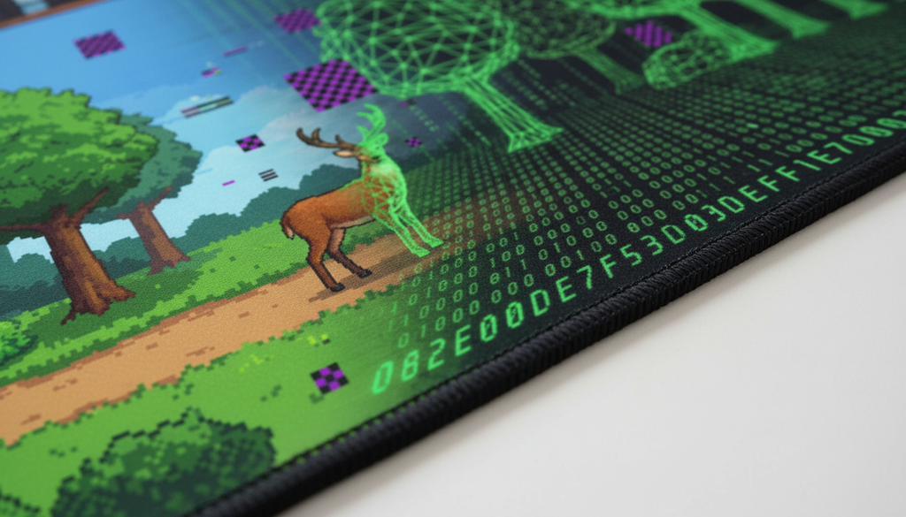Digital Forest — Pixel Reality Desk Mat