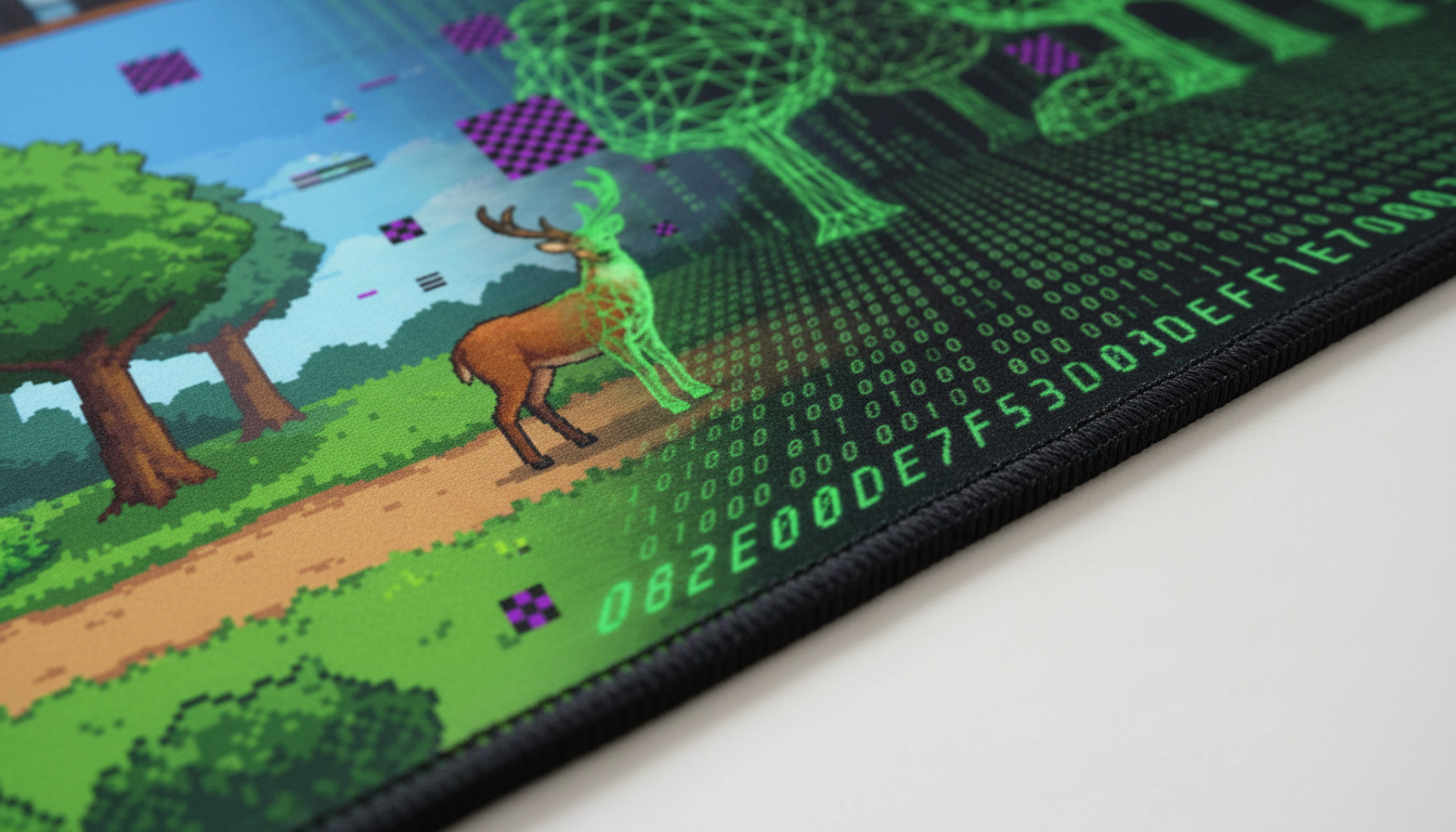 Digital Forest — Pixel Reality Desk Mat