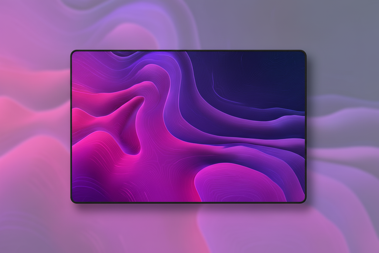 Velvet Flux — Abstract Wave Desk Mat