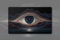 Cosmic Gaze — Surreal Eye Desk Mat