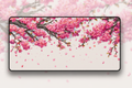 Sakura Falls — Cherry Blossom Desk Mat
