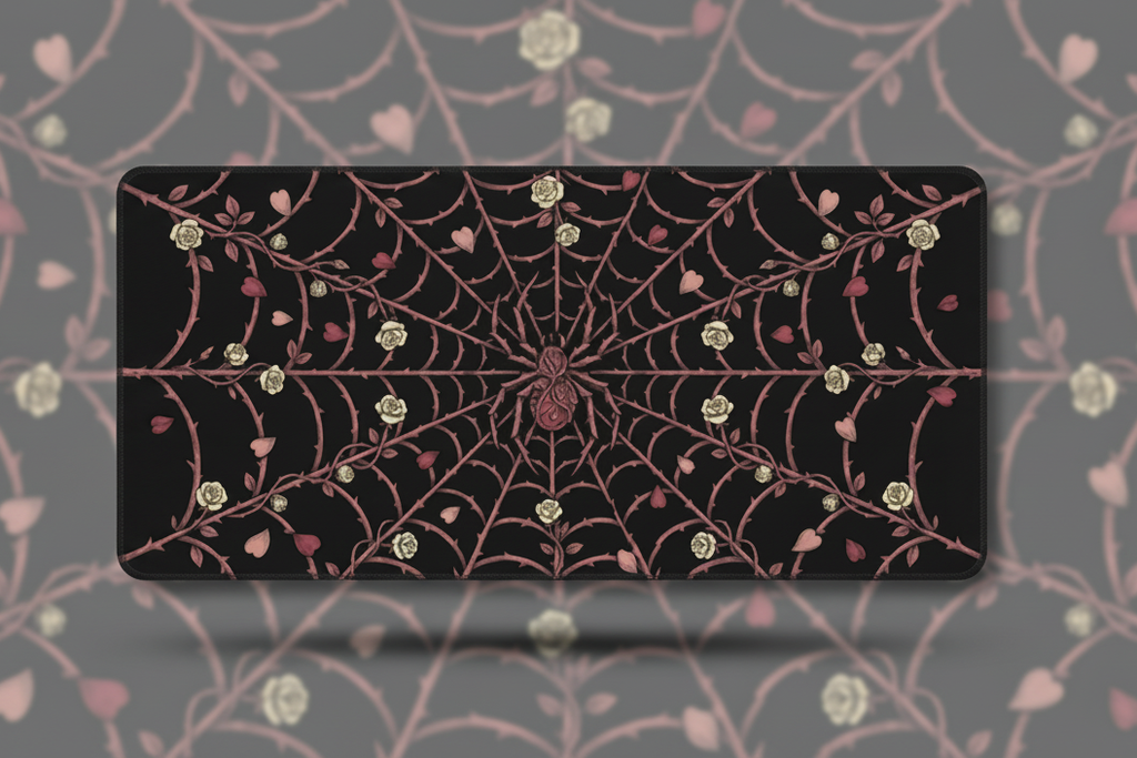 Widow's Web — Gothic Spider Desk Mat