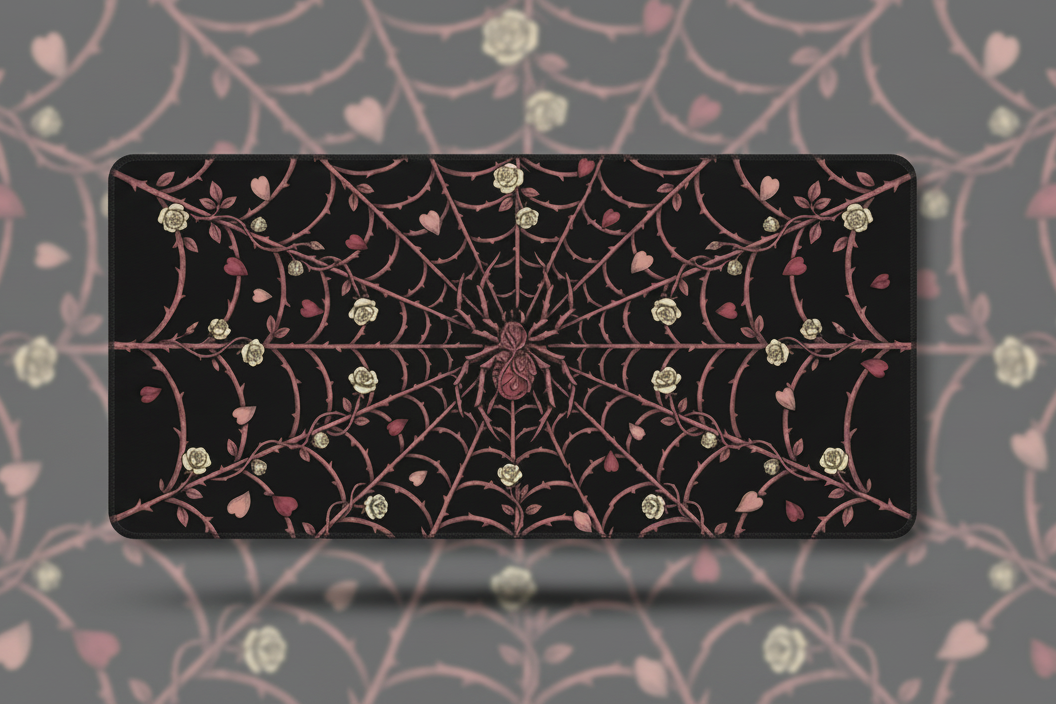 Widow's Web — Gothic Spider Desk Mat