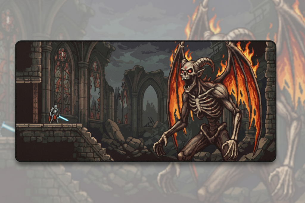 Bone Throne — Skeletal Dragon Desk Mat
