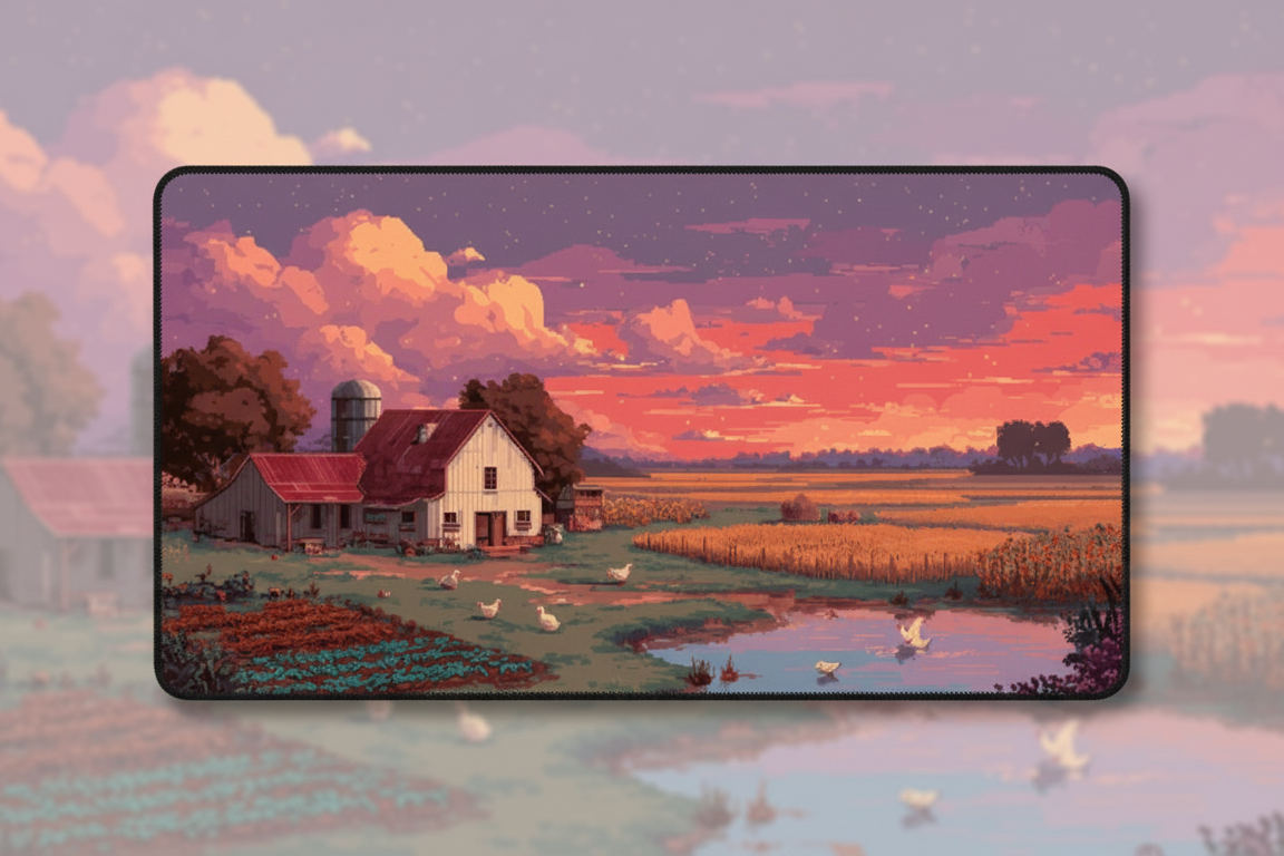 Harvest Vale — Pastoral Farmland Desk Mat