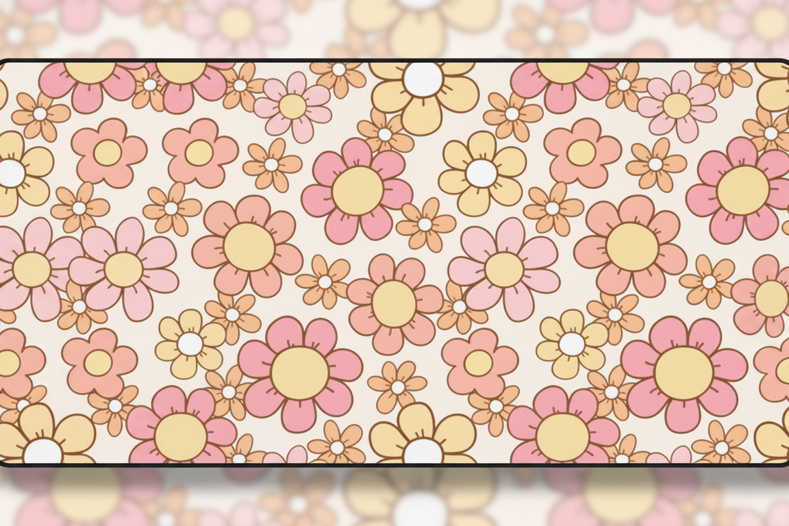 Bloom Haven — Kawaii Flower Desk Mat