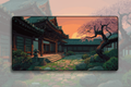 Sakura Dusk — Traditional Japanese Temple Desk Mat