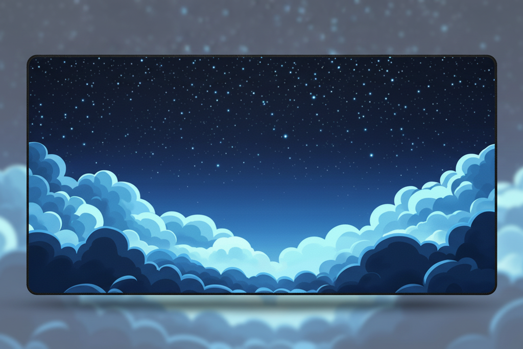 Cloud Drift — Celestial Clouds Desk Mat