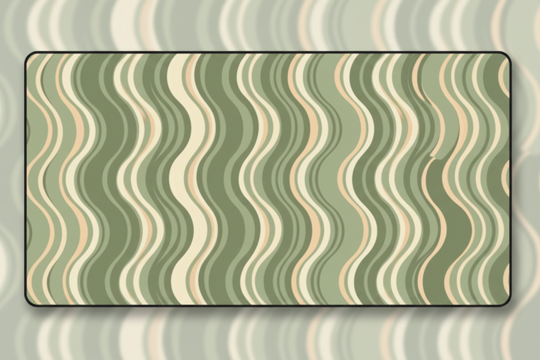 Wave Current — Retro Flow Desk Mat