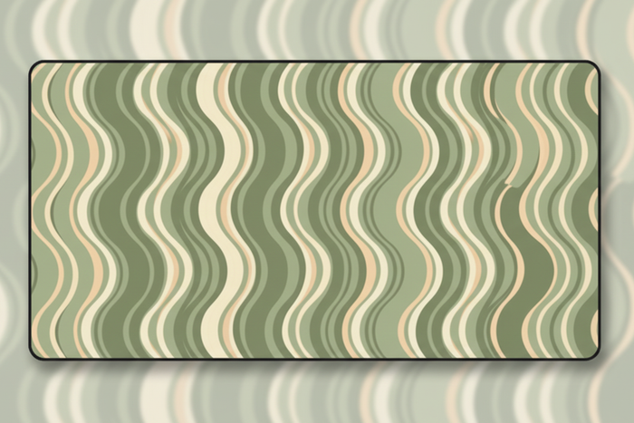 Wave Current — Retro Flow Desk Mat