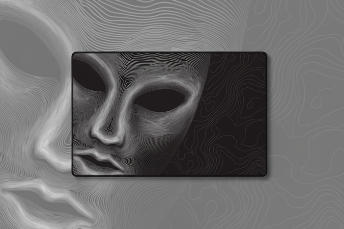 Silent Echo — Ethereal Face Desk Mat