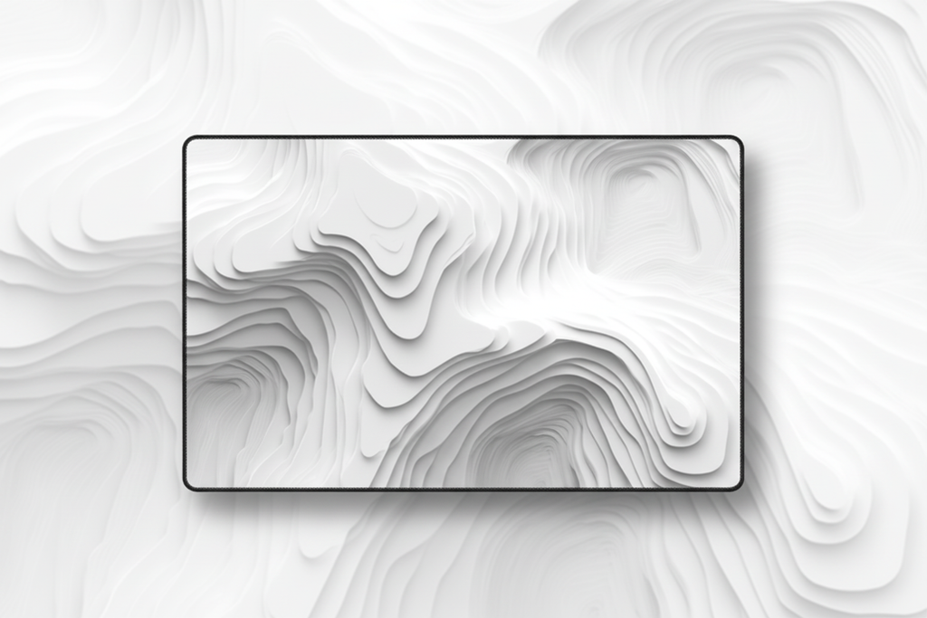 Flux Wave — Minimalist Topography Desk Mat