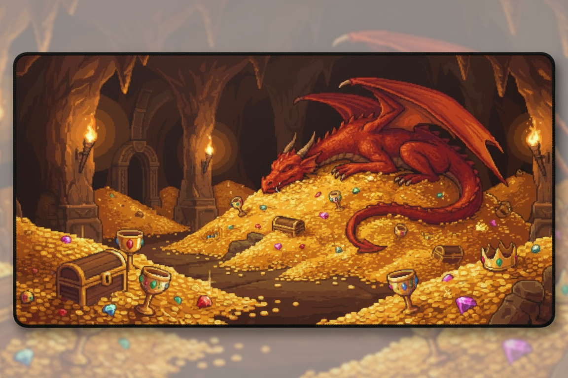 Dragon's Hoard — Treasure Cavern Desk Mat