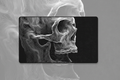 Spectral Drift — Ethereal Skull Desk Mat