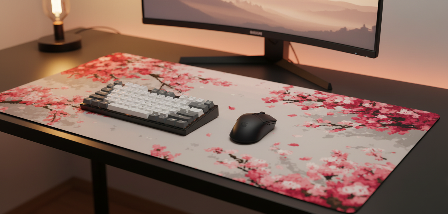 Sakura Dream — Cherry Blossom Desk Mat