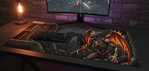 Bone Throne — Skeletal Dragon Desk Mat