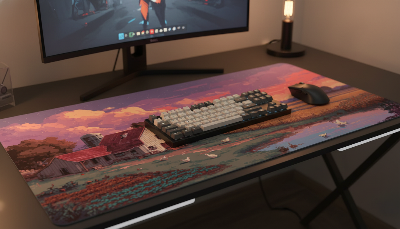 Harvest Vale — Pastoral Farmland Desk Mat