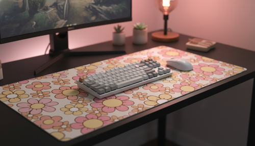 Bloom Haven — Kawaii Flower Desk Mat