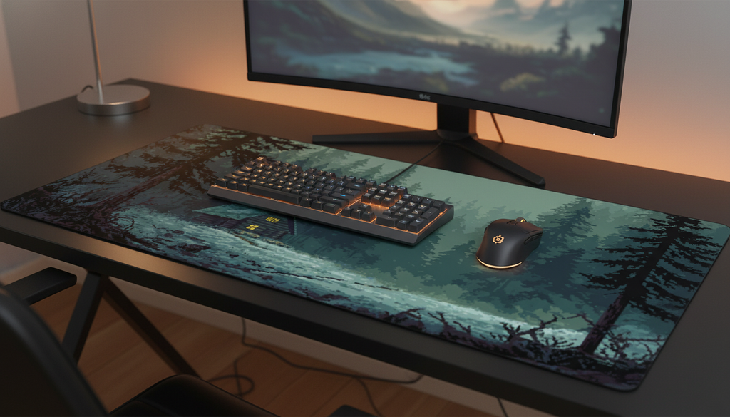 Forest Haven — Wilderness Cabin Desk Mat