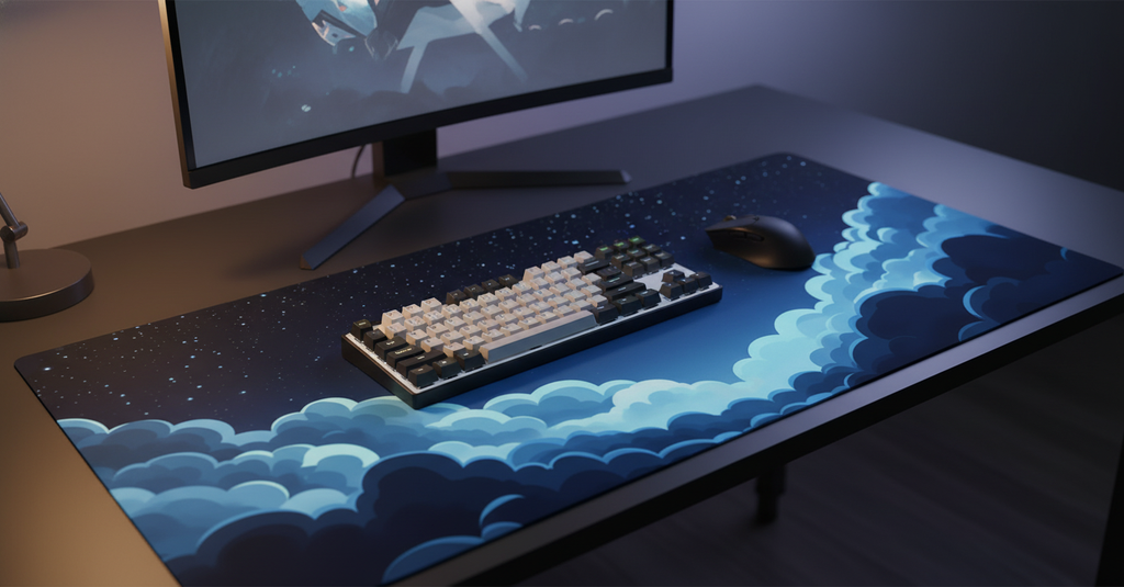 Cloud Drift — Celestial Clouds Desk Mat