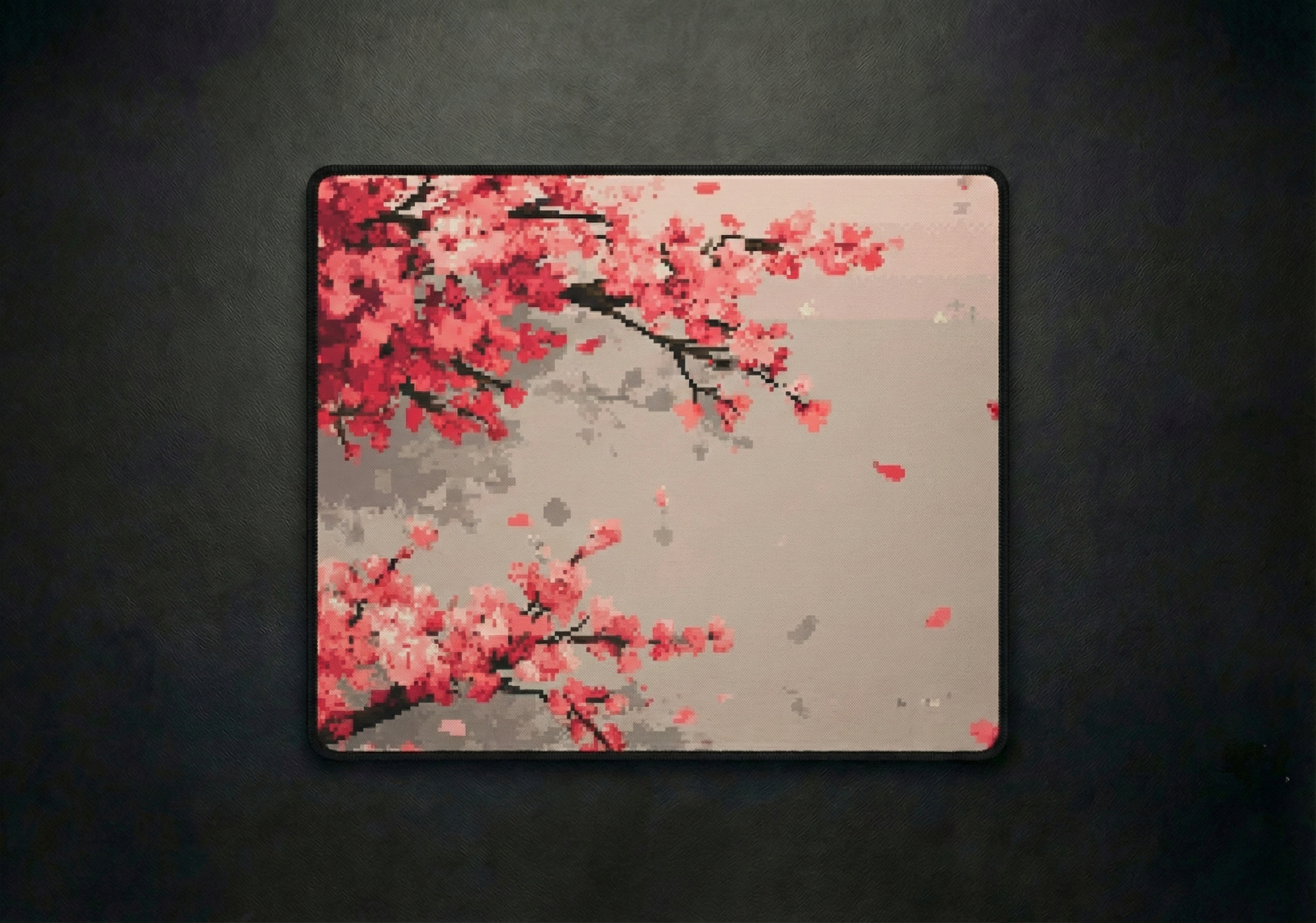 Cherry Blossom Pixel Desk Mat
