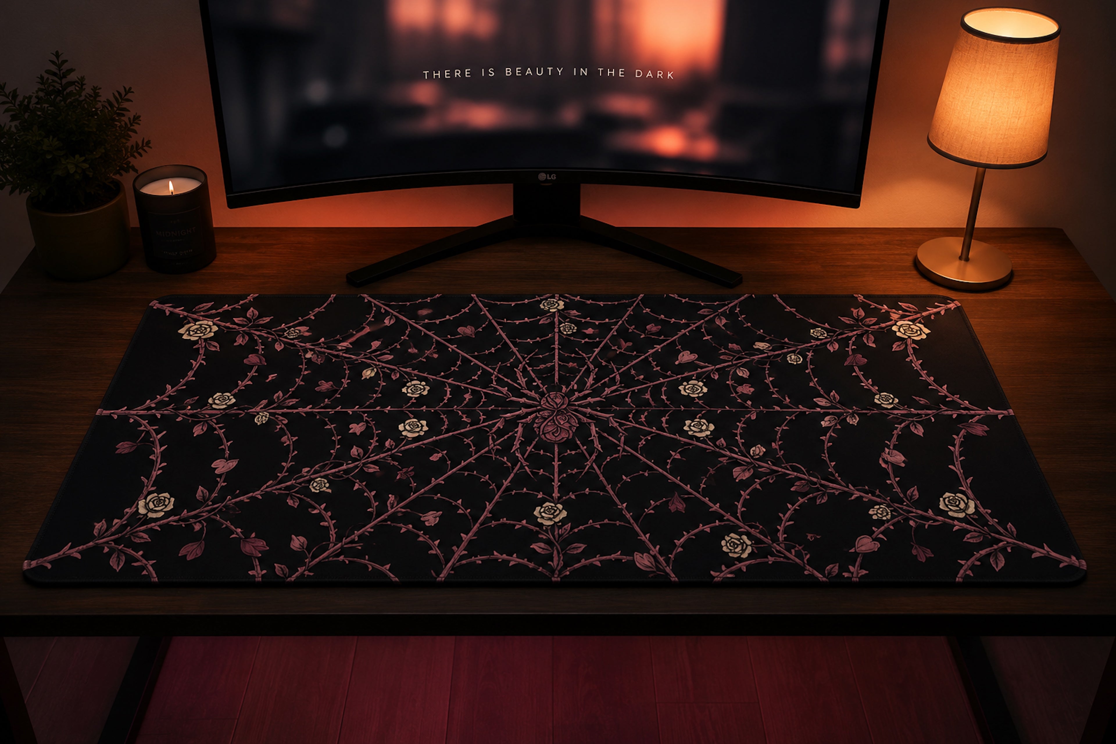 Widow's Web — Gothic Spider Desk Mat